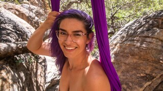 Sexy Cat Asstrophe Outdoor Solo Play on Hammock - эксклюзивное порно REDPORN.TOP